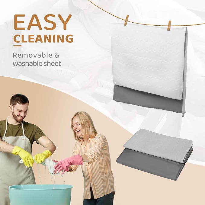 JOYMOR Baby Bedside Bassinet, Baby Bassinet, Pack n Play Convert Playpen, Quick Foldable Travel Bed with Toy, Wheels & Brake, Carry Bag for Boys Girls (Gray)