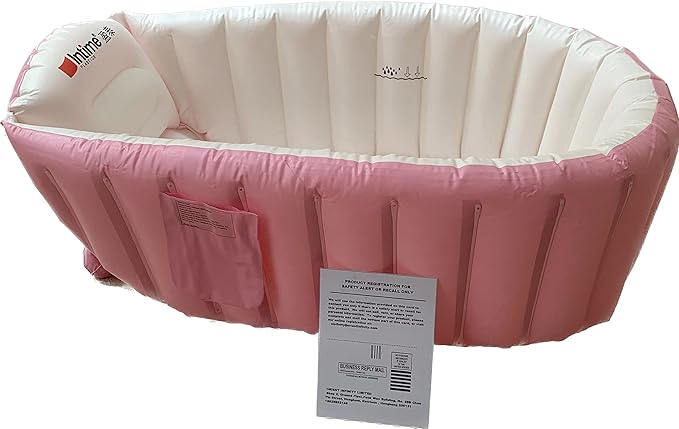 Inflatable Baby Bathtub,OIF Portable Kid Infant Toddler Thick Soft Cushion Air Swimming Pool Central Seat