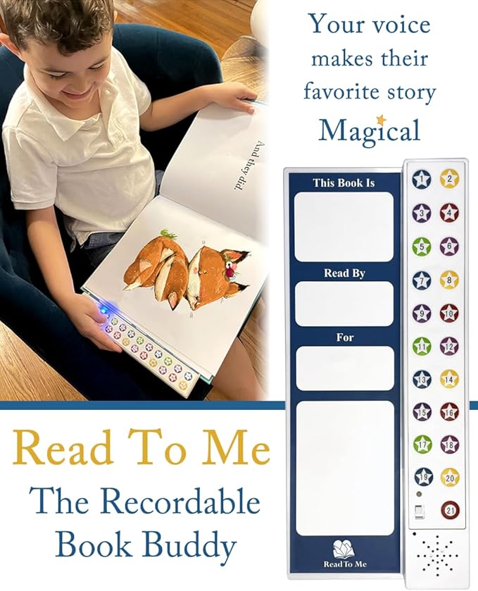 Read to Me Recordable Book Buddy – Personalized Audio Storytelling Device for Kids No Apps or Screens Ideal for Grandparents, Military Families, and Long-Distance Loved Ones