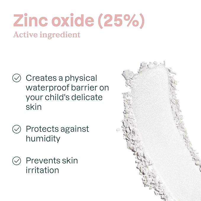 ATTITUDE Diaper Cream with Zinc & Oatmeal for Baby with Sensitive Skin, Plant and Mineral Based, Dermatologically Tested, Vegan, Unscented, 2.6 Oz