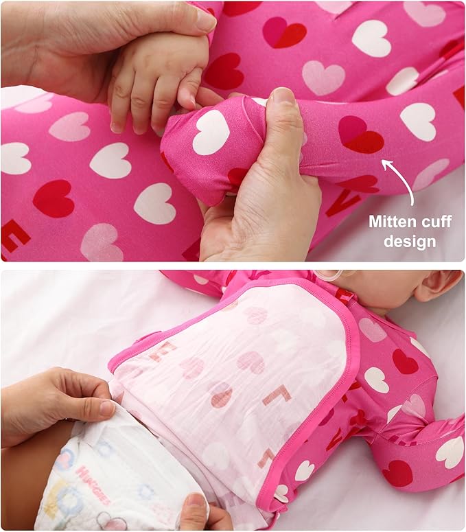 Baby Sleeper Gown Viscose from Bamboo Newborn Nightgowns Unisex Long Sleeve Sleep Sack