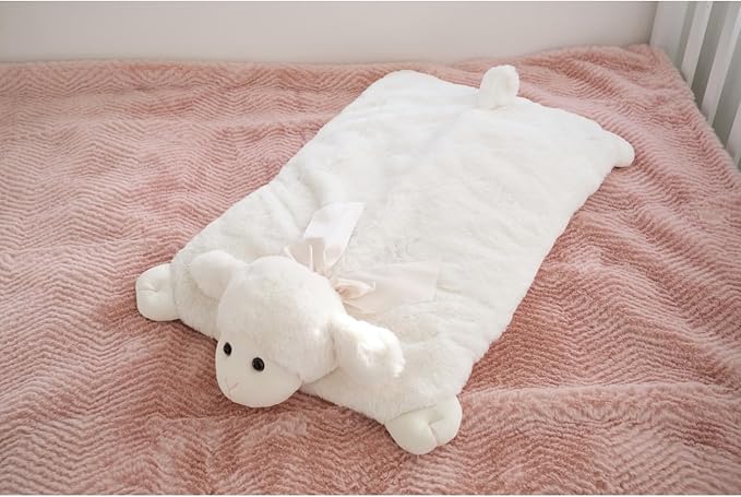 Bearington Baby Lamby Plush Animal Tummy Time Mat
