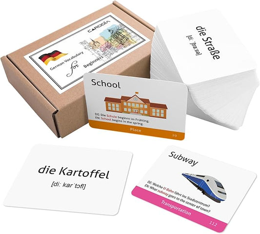 CARDDIA | German Vocabulary for Beginners Educational Flashcards