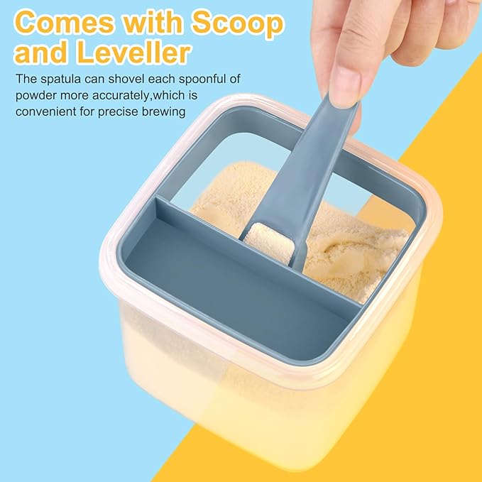 Accmor Formula Dispenser On The Go, Formula Container to Go, Portable Milk Powder Kids Snack Container with Scoop for Infant Toddler Travel Outdoor Picnic