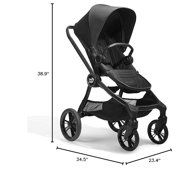 Baby Jogger® City Sights® Stroller - Convertible Stroller with Compact Fold Rich Black