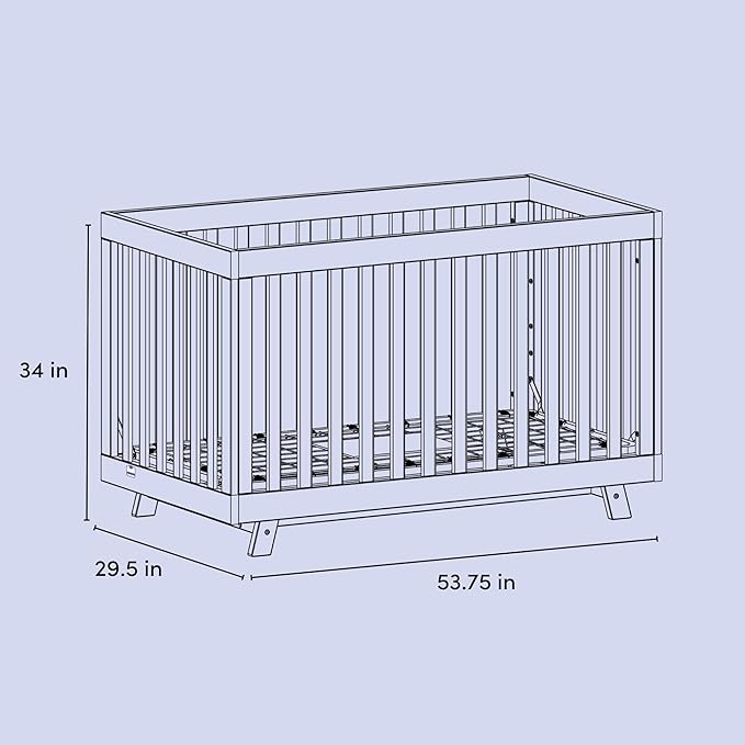 Storkcraft Beckett Grow-with-Me Convertible Crib (Natural & White) – GREENGUARD Gold Certified, Converts to Toddler Bed & Daybed, Fits Standard Crib Mattress, Easy-to-Assemble