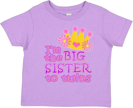 inktastic I'm The Big Sister to Twins. Toddler T-Shirt