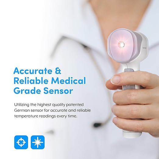 Medical Grade FSA-HSA Eligible Heavy Duty Touchless Infrared Forehead Thermometer, for Adults & Baby Digital Thermometer Gun, 1s Instant Results