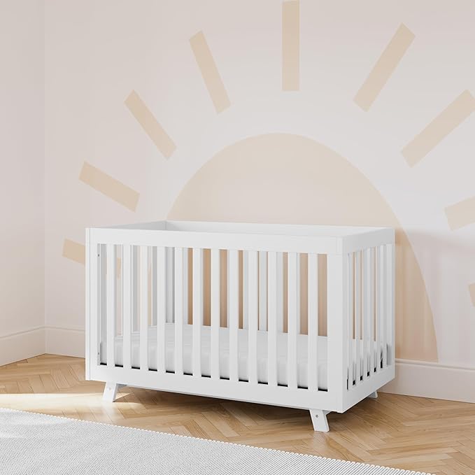 Storkcraft Beckett Convertible Crib (White) – Converts from Baby Crib to Toddler Bed and Daybed, Fits Standard Full-Size Crib Mattress, Adjustable Mattress Support Base
