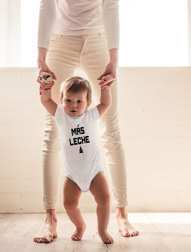 CBTwear Mas Leche - Baby Clothes - Funny Newborn Bodysuit Outfits for Boys and Girls