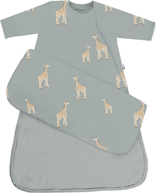GUNAMUNA Unisex Long-Sleeve Sleep Sack, Wearable Sleep Bag for Babies and Toddlers, Soft Rayon, 1.0 TOG, 3 to 36 Months