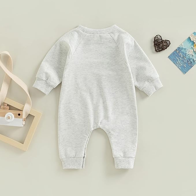 Honganda Infant Baby Boys Girls Football Season Jumpsuit Watch Football with Daddy Funny Romper Playsuit Sweatshirt