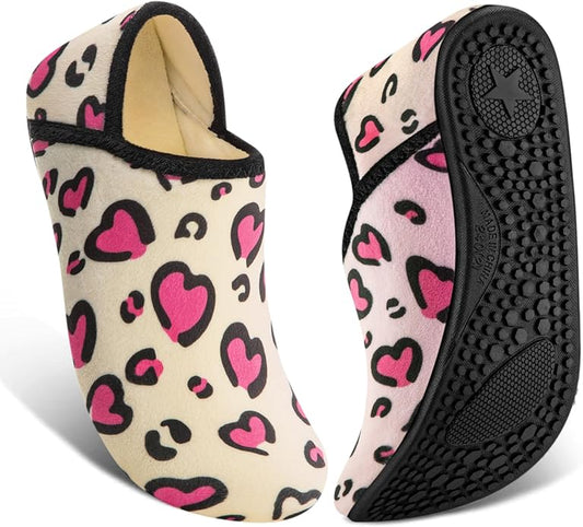 ATHMILE House Slippers for Women Men Indoor Barefoot Slippers Socks Furry Slip on House Shoes Cozy Comfy for Home Bedroom Travel Yoga