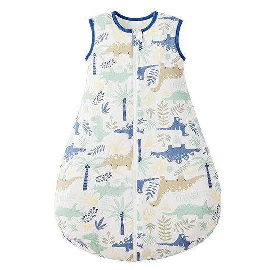Duomiaomiao 1.5 TOG Baby Sleep Sack 100% Cotton Four Season Baby Wearable Blanket, Breathable Comfy Toddler Sleeping Sack