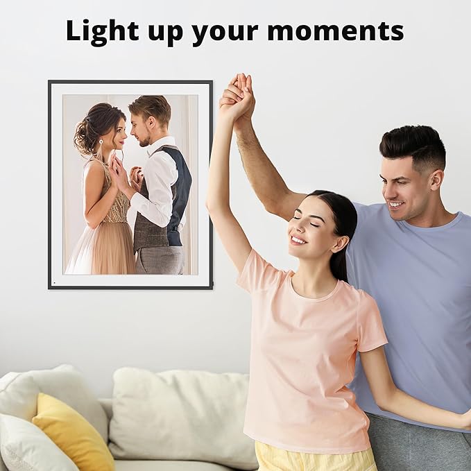 Dragon Touch Digital Picture Frame - 19 Inch WiFi Large Digital Photo Frame with 64GB Storage, FHD Screen, Easy Setup to Share Photos or Videos Remotely via Vphoto App from Anywhere(Not Touchscreen)