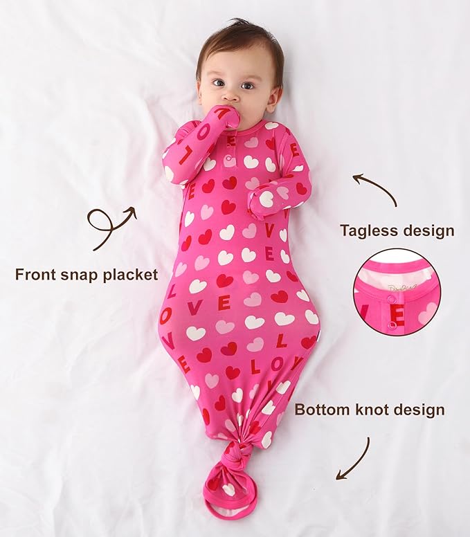 Baby Sleeper Gown Viscose from Bamboo Newborn Nightgowns Unisex Long Sleeve Sleep Sack