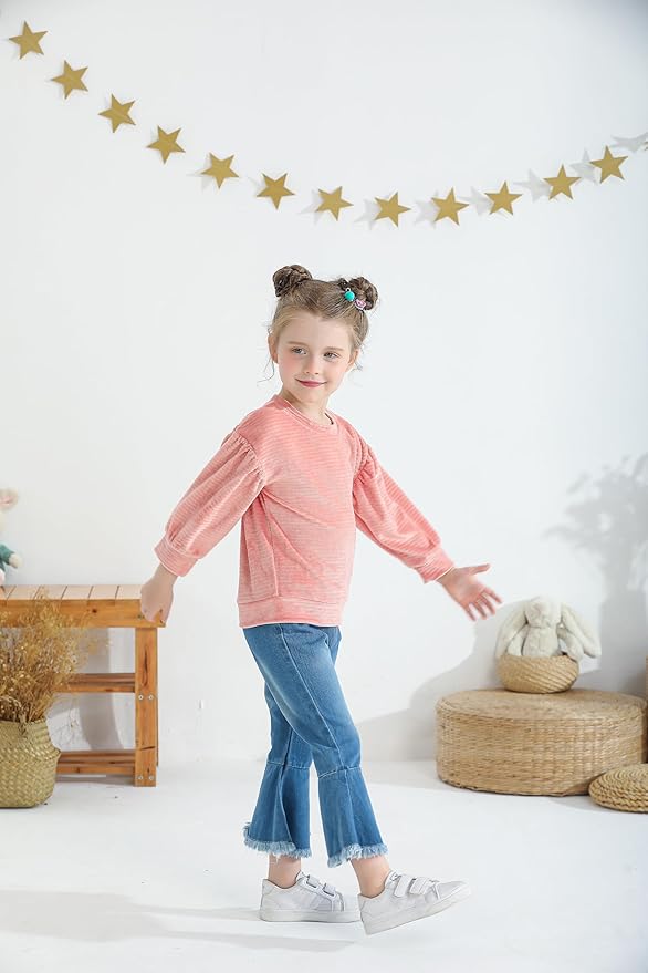 Mioglrie Toddler Girl Clothes Little Girl Denims Outfits Jeans Pants Set Little Baby Toddler Baby Clothes for Girl