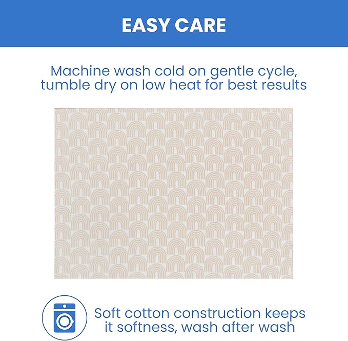 Delta Children 100% Cotton Muslin Baby Receiving Blankets for Girls and Boys – 47x47 Inches (Pack of 4), Neutral Boho