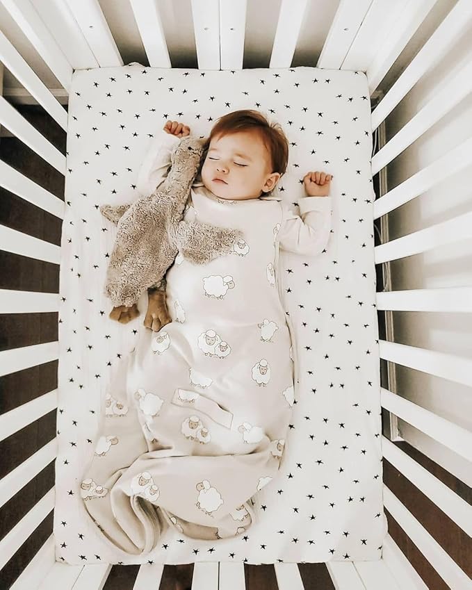 Woolino 4 Season Toddler Sleeping Sack, Merino Wool and Organic Cotton Baby Sleep Bag Sack, 2-4 Years, Sheep