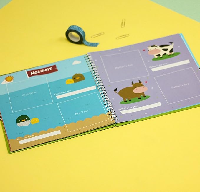 Twins First Year Memory Book | A Gorgeous Baby Keepsake Journal to Cherish Your Twin's Milestones | Great Gift, Includes Many Sections for Every Memory | Twins Baby Items That You'll Love