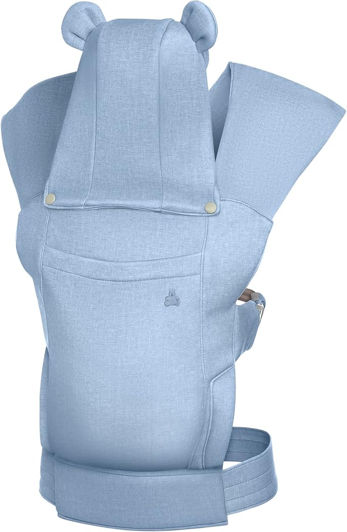 babyGap by Delta Children Legacy 3-in-1 Baby Carrier – Newborn to Toddler (Holds 7.5 to 25 lbs.), Face-in and Face-Out Baby Carrier Wrap with Lumbar Support, Ergonomic, Chambray