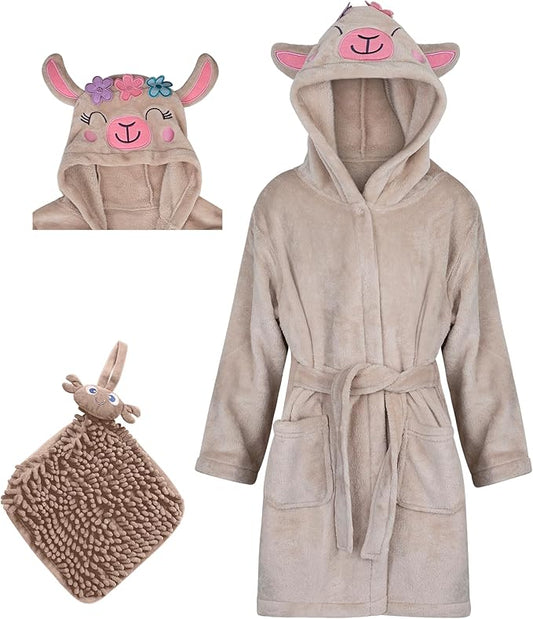 Rising Star Baby Toddler Robe Or Kids Robe for Girls and Boys - Kids & Baby Bath Robe Spa Set with Washcloth or Slippers