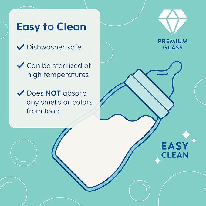MAM Premium Glass Baby Bottles, Easy Switch Between Breast and Bottle, Feel Good Medium Flow, Newborn Essentials Must Have, 2+ Months, BPA Free, 9oz, Boy, 3pack