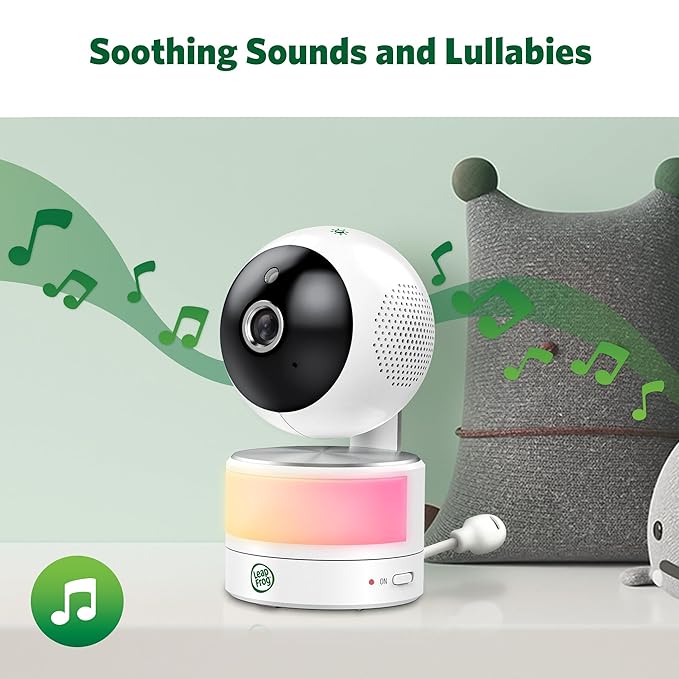 LeapFrog 2-Camera Color Night Vision Video Baby Monitor with 7" HD 720p Display, Split Screen, 360 Pan & Tilt, 8X Zoom, Night Light, Humidity & Temperature Sensor, Up to 1000ft Long Range: LF920-2HD