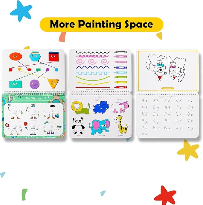 Freebear Busy Book for Toddlers Preschool Learning Activities Resources Autism Sensory Montessori Toys for 2-3 Year Old,Travel Toys, Gifts for Girls and Boys 4 5 6 Years (Animal World)