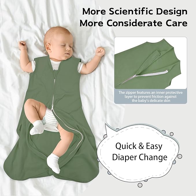 3 Pack Baby Sleep Sack 18-24 Months 100% Cotton TOG 0.5 Baby Sleeping Bag 2-Way Zipper Toddler Wearable Blankets Comfy Stretchy Summer Sleep Sacks