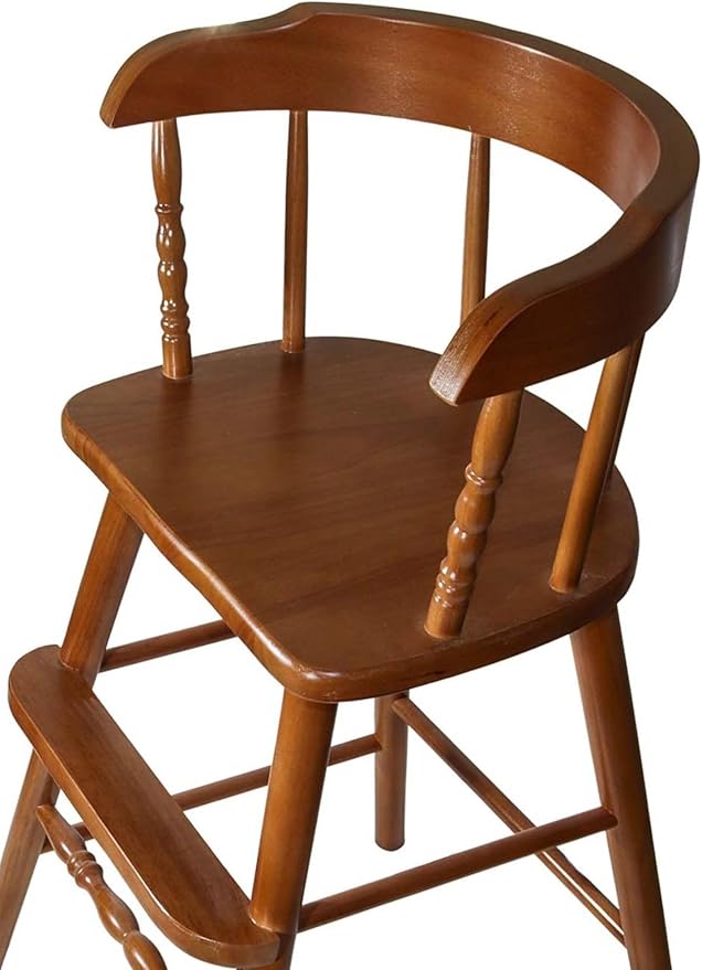 Sargent's Sons Amish Style Wooden Youth Chair, Desk Chair, Youth Dinning Chair with Step & Arms (Dark Walnut)