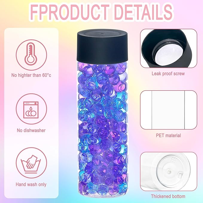 29 Pcs Empty Plastic Sensory Bottles With Lids,10 Oz/ 300 Ml Leakproof Clear Plastic Water Bottles Reusable Empty Bottles For Sensory Crafts Classroom Handmade Party Supply
