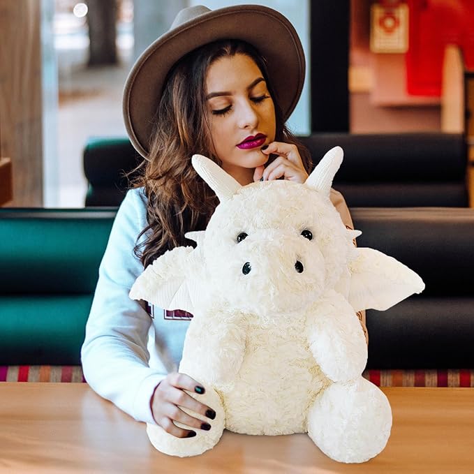 Little Flying Dragon - Cute Stuffed Animal Plush Toy - Adorable Soft Dragons Toy Plushies and Gifts - Perfect Present for Kids (White,22.04in/56cm)