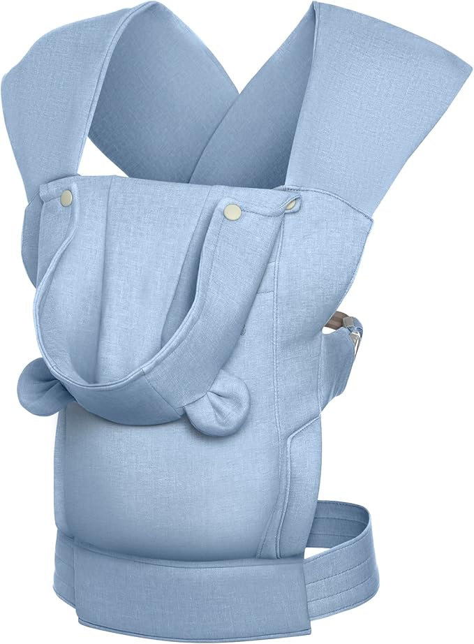 babyGap by Delta Children Legacy 3-in-1 Baby Carrier – Newborn to Toddler (Holds 7.5 to 25 lbs.), Face-in and Face-Out Baby Carrier Wrap with Lumbar Support, Ergonomic, Chambray