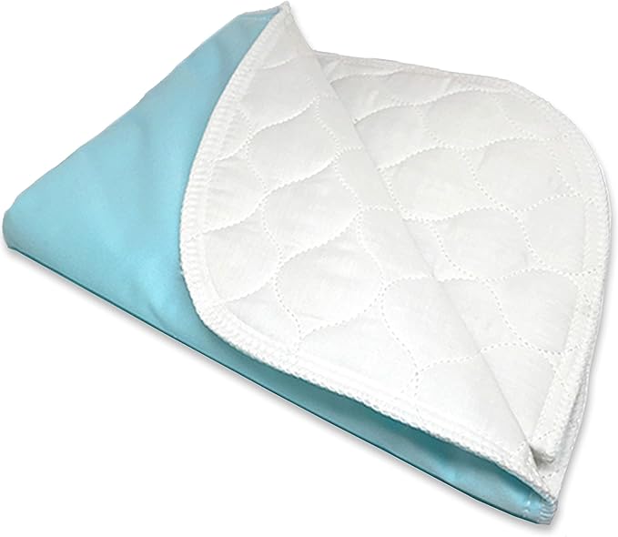RMS Ultra Soft 4-Layer Washable and Reusable Incontinence Bed Pad - Waterproof Bed Pads, 34"X36" with Two 18" Flaps