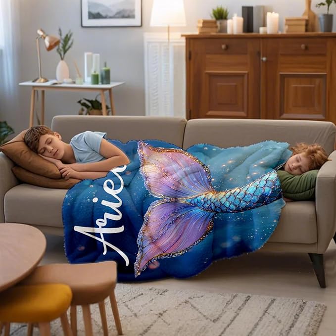 Ships Next Day, Personalized Baby Blanket for Boys Girls - Printed in USA, Custom Baby Blanket with Name Super Soft Plush Flannel, Easter Christmas Brithday Gifts for Baby Shower Kids Toddlers Newborn