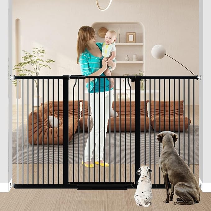 40.5" Tall Baby Gate 65.7-68.5" Wide No Drilling Tall Pet Gate Cat Gate Extra Wide Baby Gate Safety,Extra Narrow Auto-Close for Indoor Stairs, Doorways, and Kitchen
