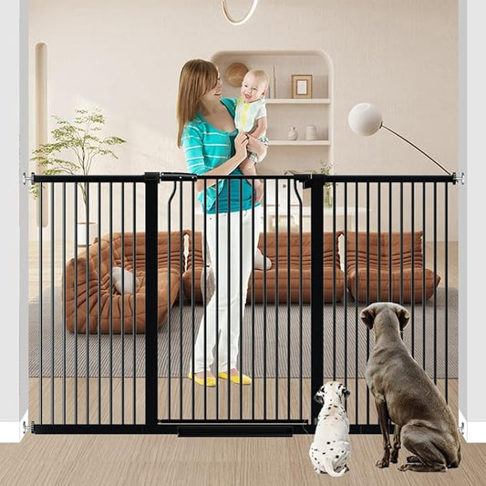 40.5" Tall Baby Gate 65.7-68.5" Wide No Drilling Tall Pet Gate Cat Gate Extra Wide Baby Gate Safety,Extra Narrow Auto-Close for Indoor Stairs, Doorways, and Kitchen