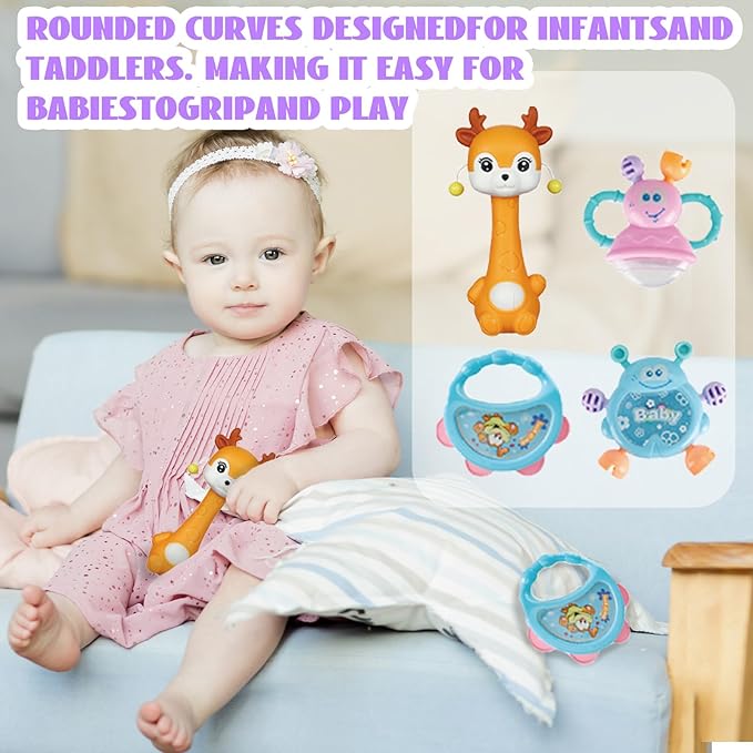 Cocurb 30 Pcs High Contrast Baby Toy Gift Set for Infants Rattles Teething Toys and Wrist Socks Suitable for 6 Months Perfect Baby Gift for Boys and Girls