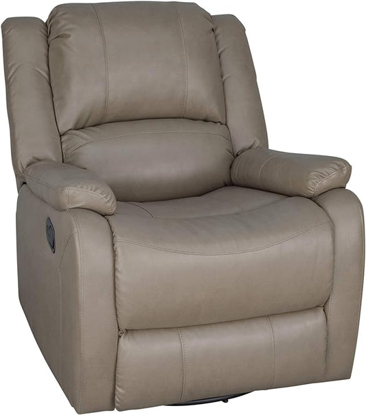 RecPro Charles Collection | 30" Swivel Glider RV Recliner | RV Living Room (Slideout) Chair | RV Furniture | Glider Chair (Putty, 1-Pack)
