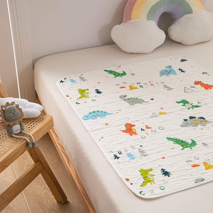 2 Pcs 27x35Inches Waterproof Changing Pads,Reusable Leak Proof Crib Disaper Pads,Portable Unisex Baby Changing Mat for Home&Travel.