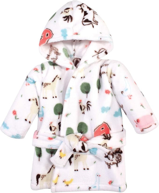 Hudson Baby Unisex Baby Plush Animal Face Bathrobe