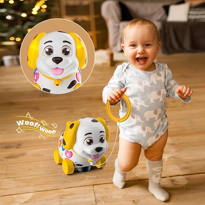 Musical Baby Toys 6-12 Month, 1st First Birthday Gift for 1 Year Old Boys Girls, Crawling & Walking Puppy Toy 6 7 8 9 10 12-18 Month Old Bilingual Learning Developmental Toy for Baby Boy Girl Age 1-2