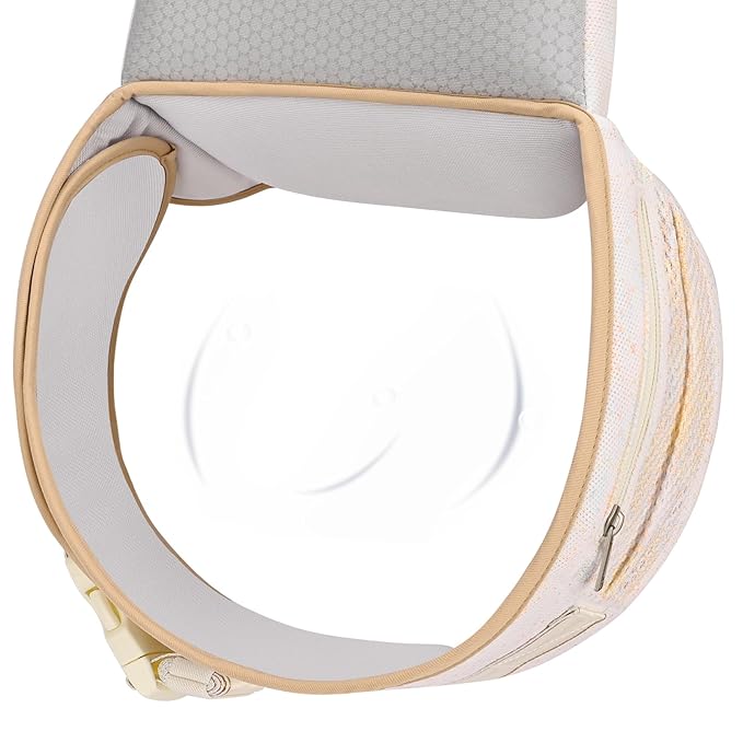 Bebamour Baby Carrier with Hip Seat,All-Position Breathable Mesh Hip Seat & Carrier 0-36Months with Head Hood, 3 PCS Teething Pads, Waist Extender,Storage Bag & Pacifier Case (White)