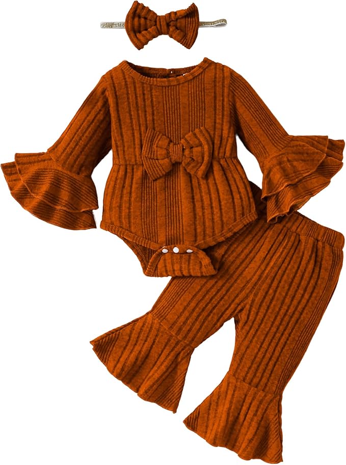 SUNNY PIGGY Baby Girl Clothes Infant Newborn Outfits Romper 0-18 Month Toddler Girls’ Clothing Pant Set