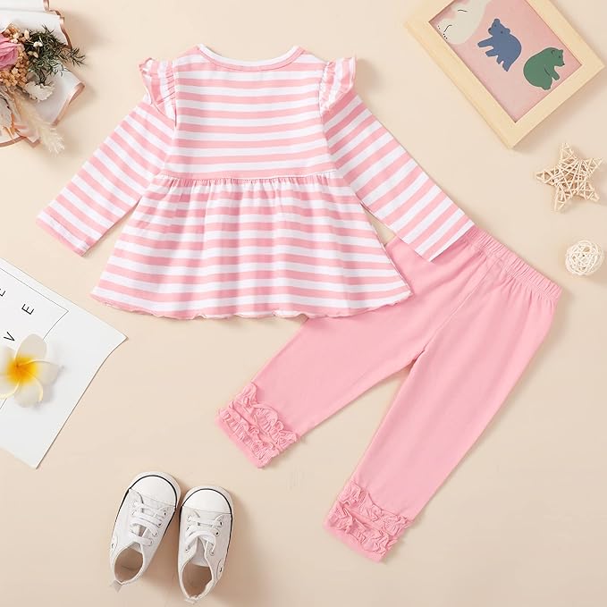 Baby Girl Clothes Toddler Girl Outfits Ruffle Shirt Pants Cute Infant Outfit Set Baby Girl Fall Winter Clothes