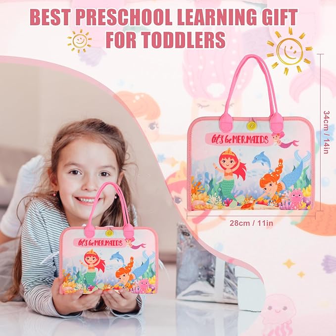 Hooku Busy Board for 1 Year Old, Montessori Toys for 2 Year Old, Baby Sensory Toy for Toddlers 1-3, Fine Motor Toy, Toddler Travel Toys, Toddler Learning Activities,Birthday Gifts for Baby Boy Girl