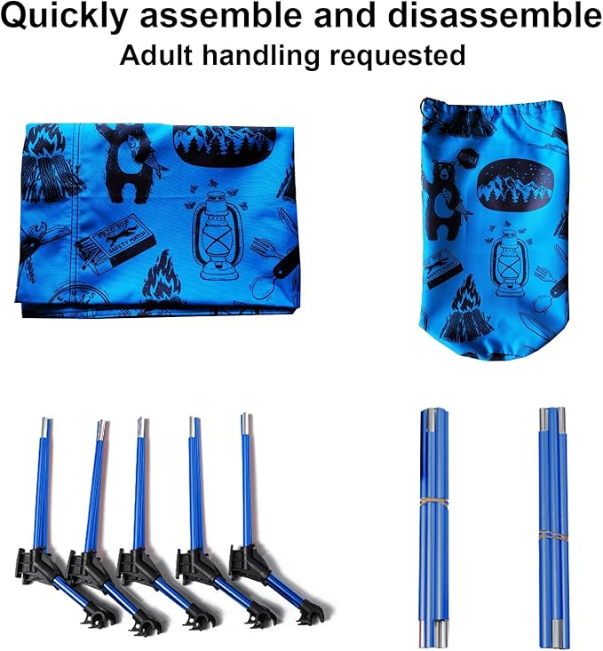 Kids Camping Cot and Toddler Travel Bed | Lightweight and Compact Cots for Sleeping | 5’9” x 27.5” x 5.3” – Portable Folding Cot for Toddler, Kids, Youth and Even Adults