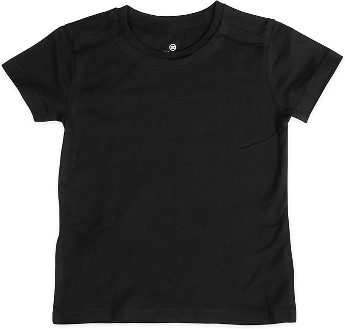 HonestBaby Unisex-Baby 5-Pack Short Sleeve T-Shirts 100% Organic Cotton Baby, Toddler, Little Kid, Boy, Girl, Unisex