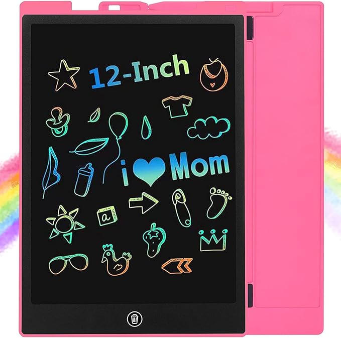 12-Inch LCD Writing Tablet for Kids Doodle Board, Electronic Sketch Drawing Tablet Drawing Pad Activity Games Drawing Board, LEYAOYAO Toddler Travel Learning Toy - Gift for 3-6 Years Old Girl Boy